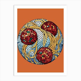 Spaghetti And Meatballs 1 Art Print