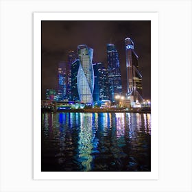 night town with river Art Print