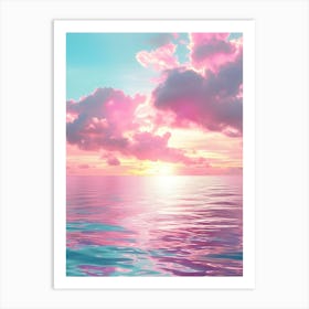 Sunset Over The Ocean 2 Art Print