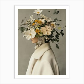 Flowers On A Head Art Print