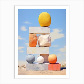 Stacking Stones, Stones Art Art Print