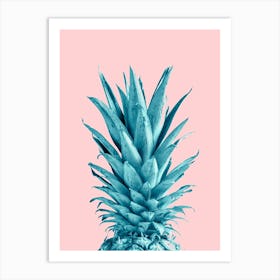 Pineapple On Pink Background_2057839 Art Print