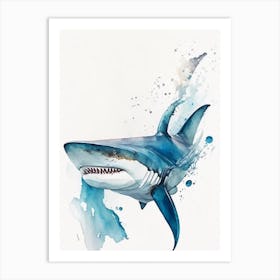 Sand Tiger 3 Shark Watercolour Art Print