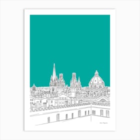 Oxford Skyline Art Print