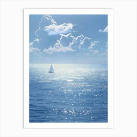 Sailboat In The Ocean Art Print