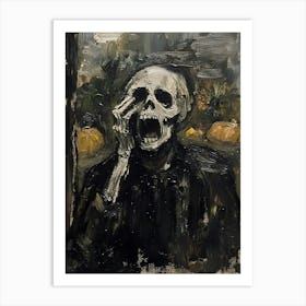 Skeleton Screaming Art Print