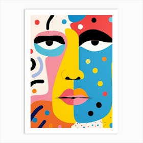 Swirl Geometric Face 3 Art Print