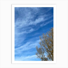 Blue Sky With Clouds 3 Art Print