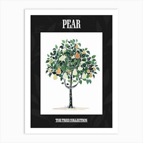 Pear Tree Pixel Illustration 1 Poster Art Print
