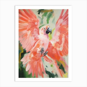 Pink Ethereal Bird Painting Macaw 7 Art Print