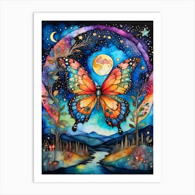 Surrealism Fairytale Butterfly v4 Art Print