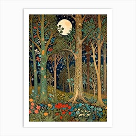 William Morris Forest At Night 6 Art Print