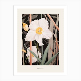 Flower Illustration Daffodil 3 Poster Art Print