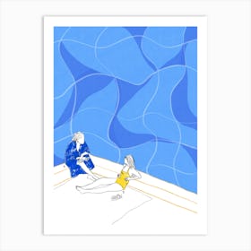 Summer Blue Talk Art Print