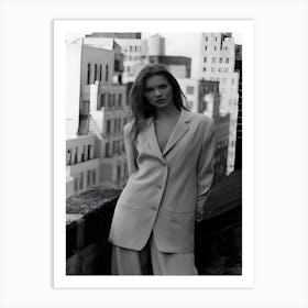 Model Kate Moss Calvin Klein Collection Spring 1994 Ready To Wear Advance Art Print