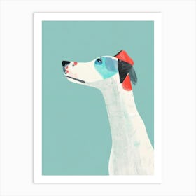 Santa Dog Art Print