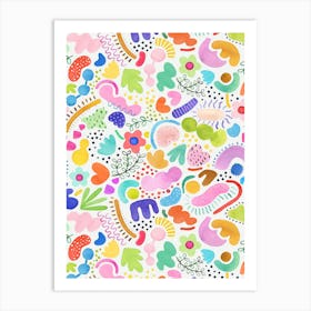 Playful Abstract Colourful Summer Art Print