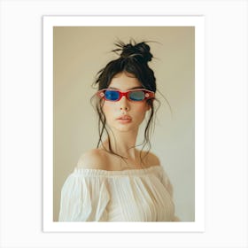 Girl With Sunglasses 3 Art Print