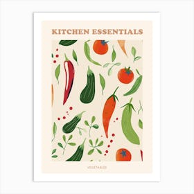 Vegetable Selection Illustration Poster 4 Art Print