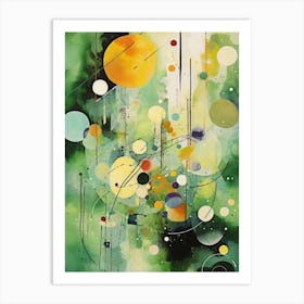 Green Abstract Symphony Art Print