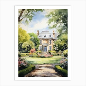 Longue Vue House And Gardens Usa Watercolour  Art Print