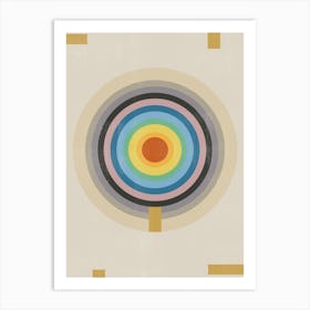 Rainbow Sun Graphic Design Art Print