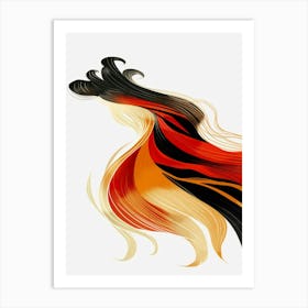 Flaming Hair Art Print