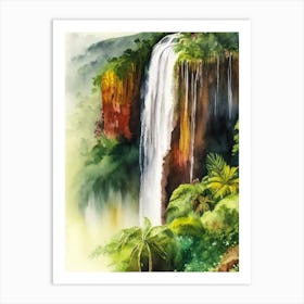 Kaieteur Falls, Guyana Water Colour  (3) Art Print