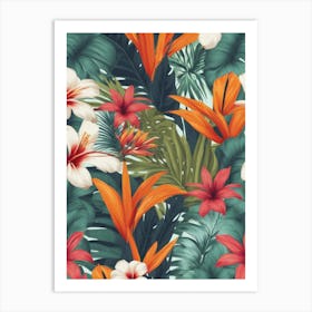 Tropical Seamless Pattern Art Print