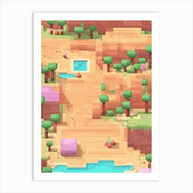 Pixel Art Wall Art For Living Room 6 Art Print