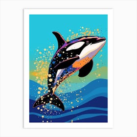 Dotty Orca Whale 2 Art Print