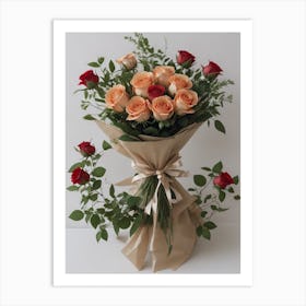 Bouquet Of Roses Art Print