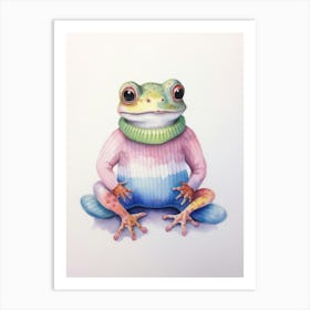 Baby Animal Watercolour Frog Art Print