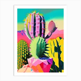 Gymnocalycium Cactus Modern Abstract Pop Art Print