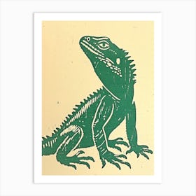 Iguana Bold Block 3 Art Print