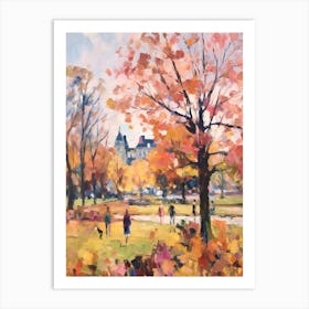 Autumn City Park Painting Victoria Park London 2 Art Print