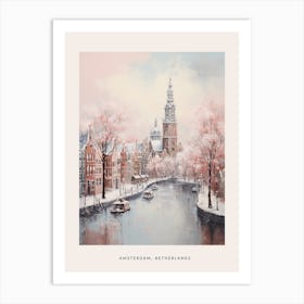 Dreamy Winter Painting Poster Amsterdam Netherlands 1 Art Print