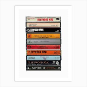 Fleetwood Mac - Albums - Cassette Print Art Print