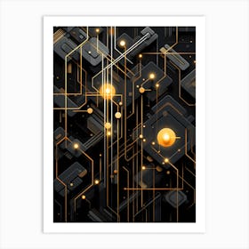 Abstract Technology Background Art Print