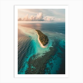 Aerial View Of A Tropical Island 4 Art Print