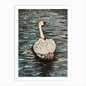 Swan on the Lake Art Print