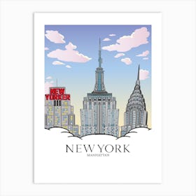 New York City Skyline 1 Art Print