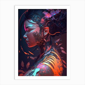 Cyborg Girl 1 Art Print