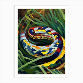 Eastern Ribbon Snake Painting Art Print