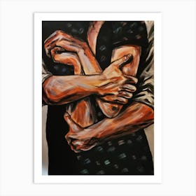 Couple Hugging Art Print