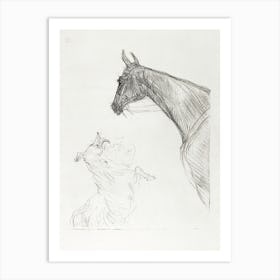 Horse And Collie (1898), Henri de Toulouse-Lautrec Art Print