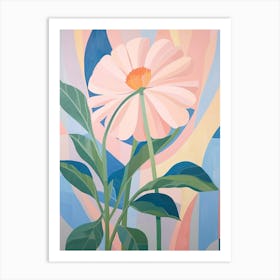 Daisy 3 Hilma Af Klint Inspired Pastel Flower Painting Art Print