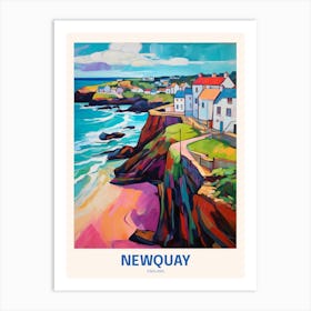 Newquay England 4 Uk Travel Poster Art Print