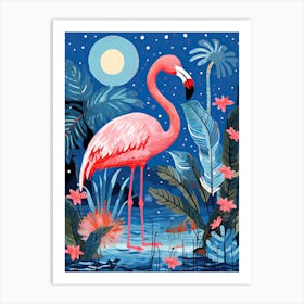 Pink Flamingo, Matisse Inspired Art Print