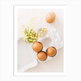 Eggs And Flowers 5 Art Print